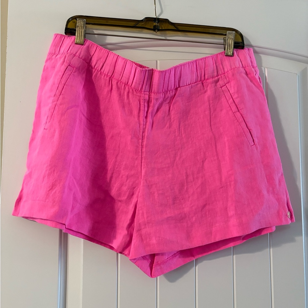 Fushia  pink Seaview linen shorts size extra large Lily Pulitzer 3 1/2 inseam